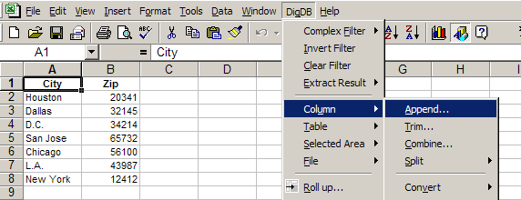 Append value(s) to a column (before or after)