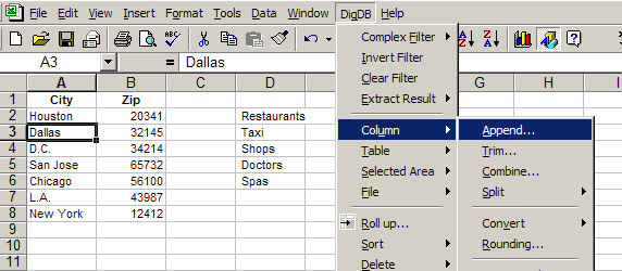 Append value(s) to a column (before or after)