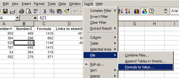 Convert range, sheet, file to value-only