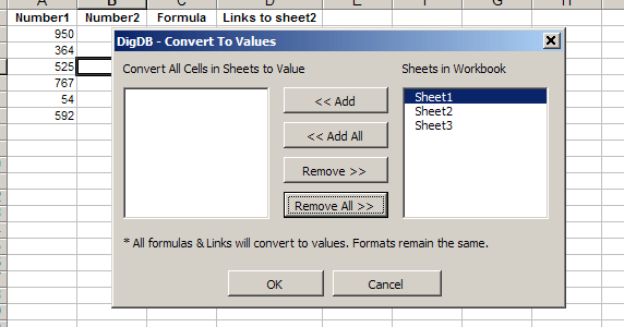 Convert range, sheet, file to value-only