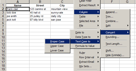 Convert Upper, Lower, Proper Case