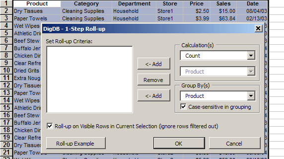 Count of unique values in roll up pivot table excel tips add ins
