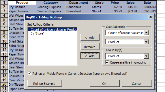 Count of Unique Values - Roll-up / pivot table