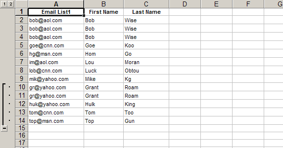 Find & Remove Duplicates - Dedupe Excel Table List