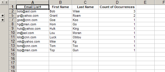 Find & Remove Duplicates - Dedupe Excel Table List