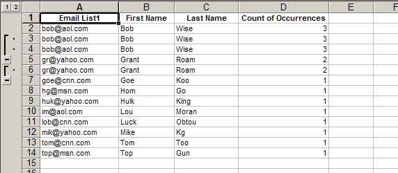 Find & Remove Duplicates - Dedupe Excel Table List