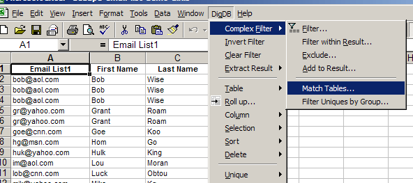 Find & Remove Duplicates - Dedupe Excel Table List