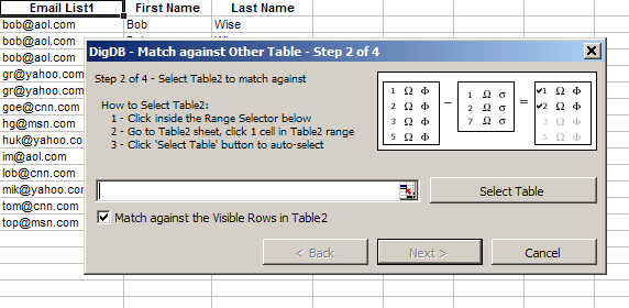 Find & Remove Duplicates - Dedupe Excel Table List