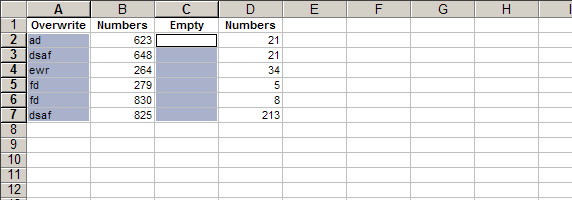 Set (fill) range to values