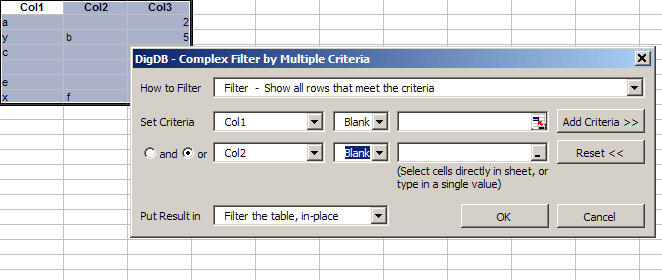 Filter Blank in Excel