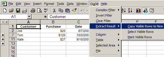 Filter Maximum (max), Minimum (min)