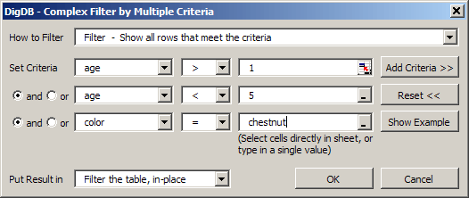 Excel filter - advanced & complex filtering