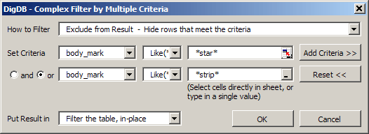 Excel filter - advanced & complex filtering