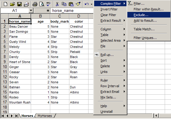 Excel filter - advanced & complex filtering