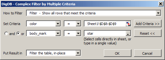 Excel filter - advanced & complex filtering