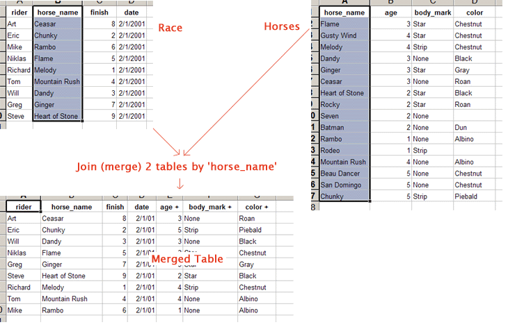Join (merge) Tables (lists)
