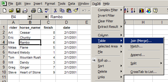 Join (merge) Tables (lists)