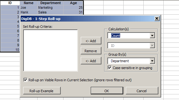 Median with pivot table roll-up
