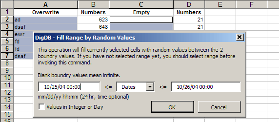 Set (fill) Random Values