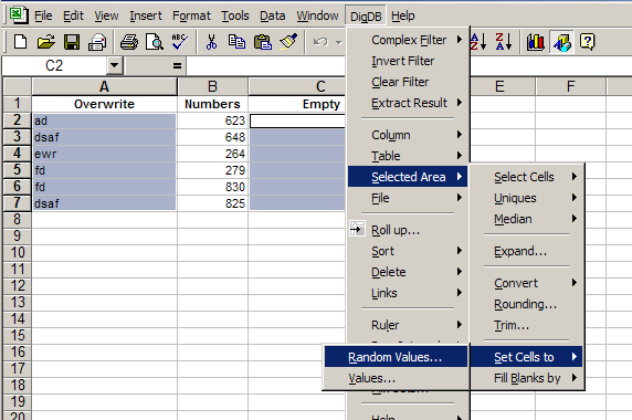 Set (fill) Random Values