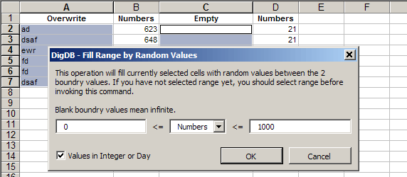 Set (fill) Random Values