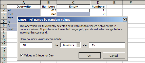 Set (fill) Random Values