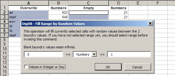 Set (fill) Random Values