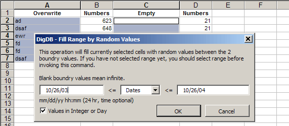 Set (fill) Random Values