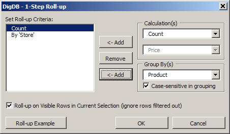 Roll up, pivot table, subtotal - list aggregate summary