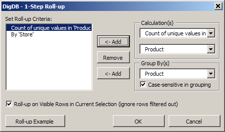 Roll up, pivot table, subtotal - list aggregate summary