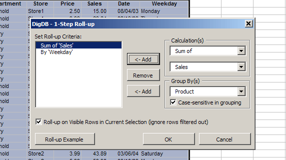 Roll up, pivot table, subtotal - list aggregate summary