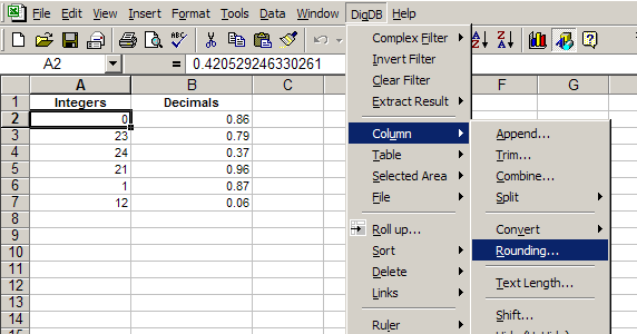 Excel rounding