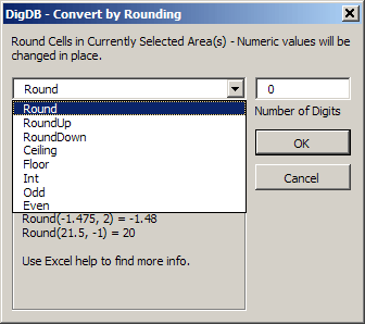 Excel rounding