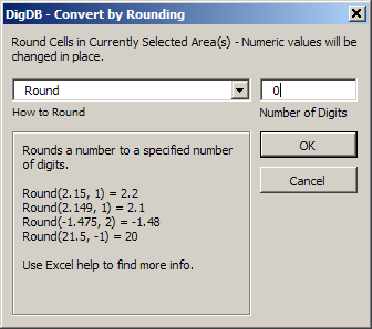 Excel rounding