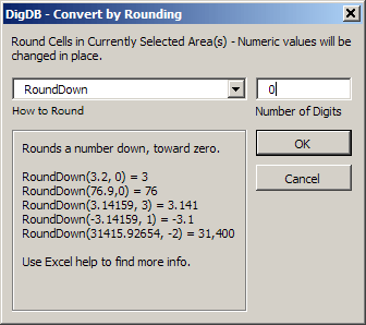 Excel rounding