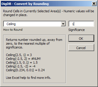 Excel rounding