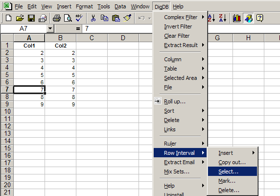 Row Intervals - Insert, Delete, Copy