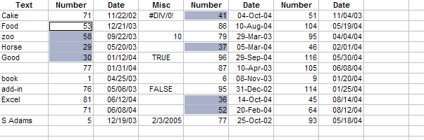 Select cells by multiple criteria, wildcard