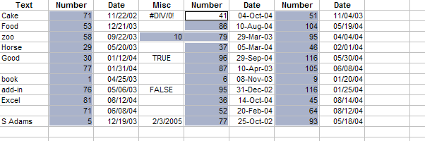 Select cells by multiple criteria, wildcard