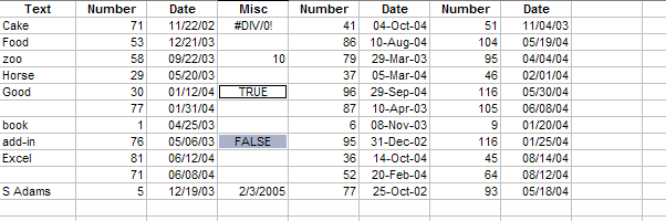 Select cells by multiple criteria, wildcard