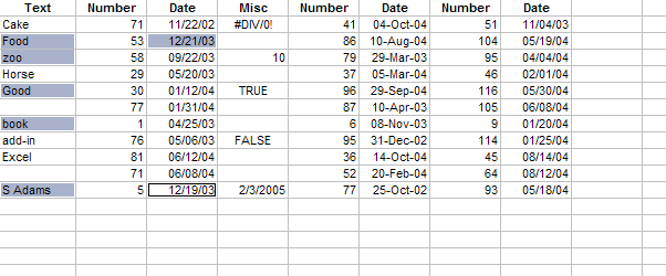 Select cells by multiple criteria, wildcard