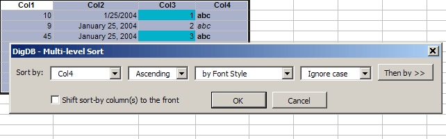 Custom Sort by Text, Length, Color, Font Style