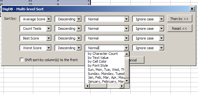 Excel sorting - multiple levels