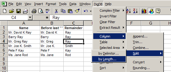 Split Column - by Delimiter or Length