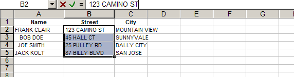 Trim spaces in cells or columns